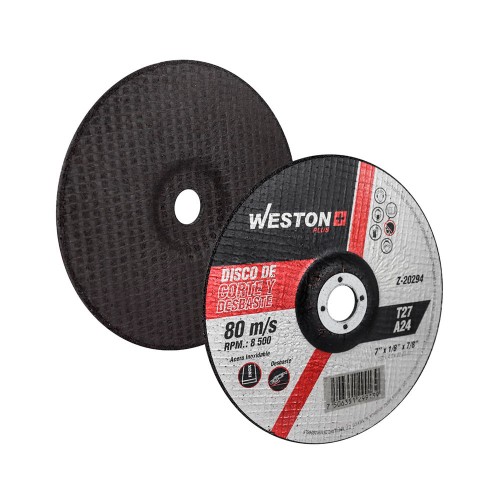 Weston - Z-20294 - Disco d/corte y desbaste p/inoxidable 7'