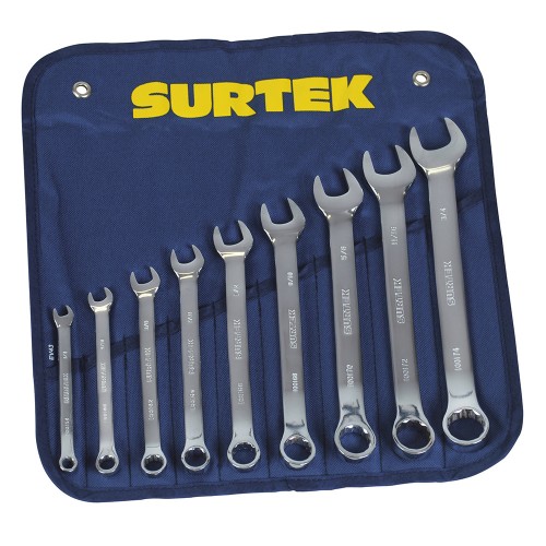 Surtek - 100552 - Juego de 9 llaves combinadas pulido 12 p
