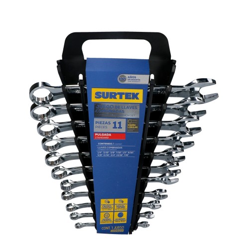 Surtek - 100557 - Juego de 11 llaves combinadas pulido esp
