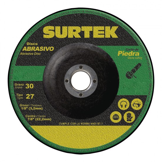 Surtek - 123331 - Disco abrasivo tipo 27 para corte de pie