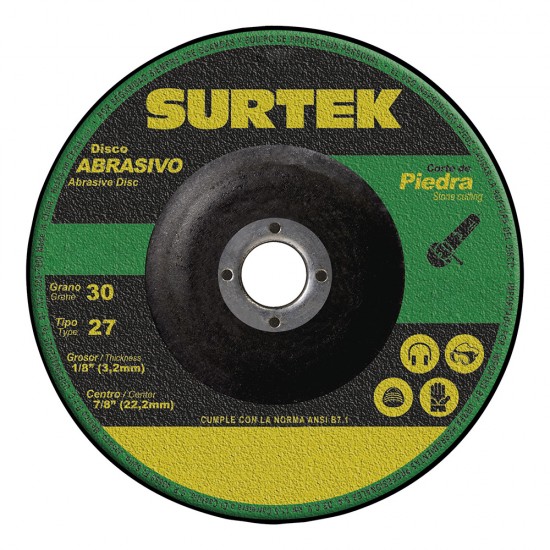 Surtek - 123332 - Disco abrasivo tipo 27 para corte de pie