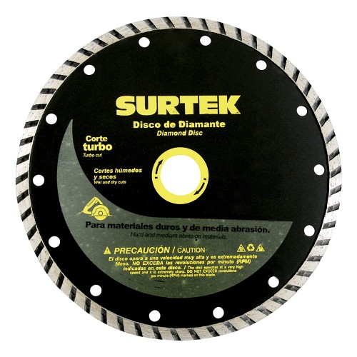 Surtek - 123464 - Disco de diamante corte turbo 7"