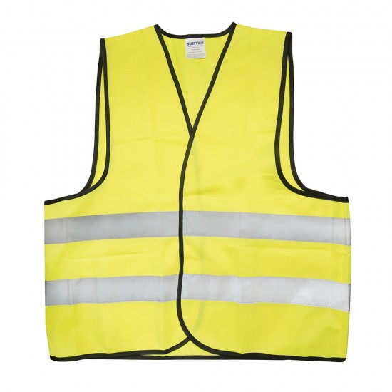 Surtek - 137378 - Chaleco de seguridad tela amarillo con c