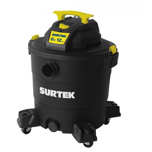 Surtek - AS612A - Aspiradora de plástico 12 gal 6hp
