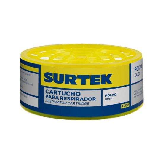 Cartucho para respirador con protección para polvo, SURTEK RC02